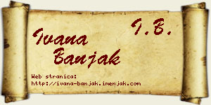 Ivana Banjak vizit kartica